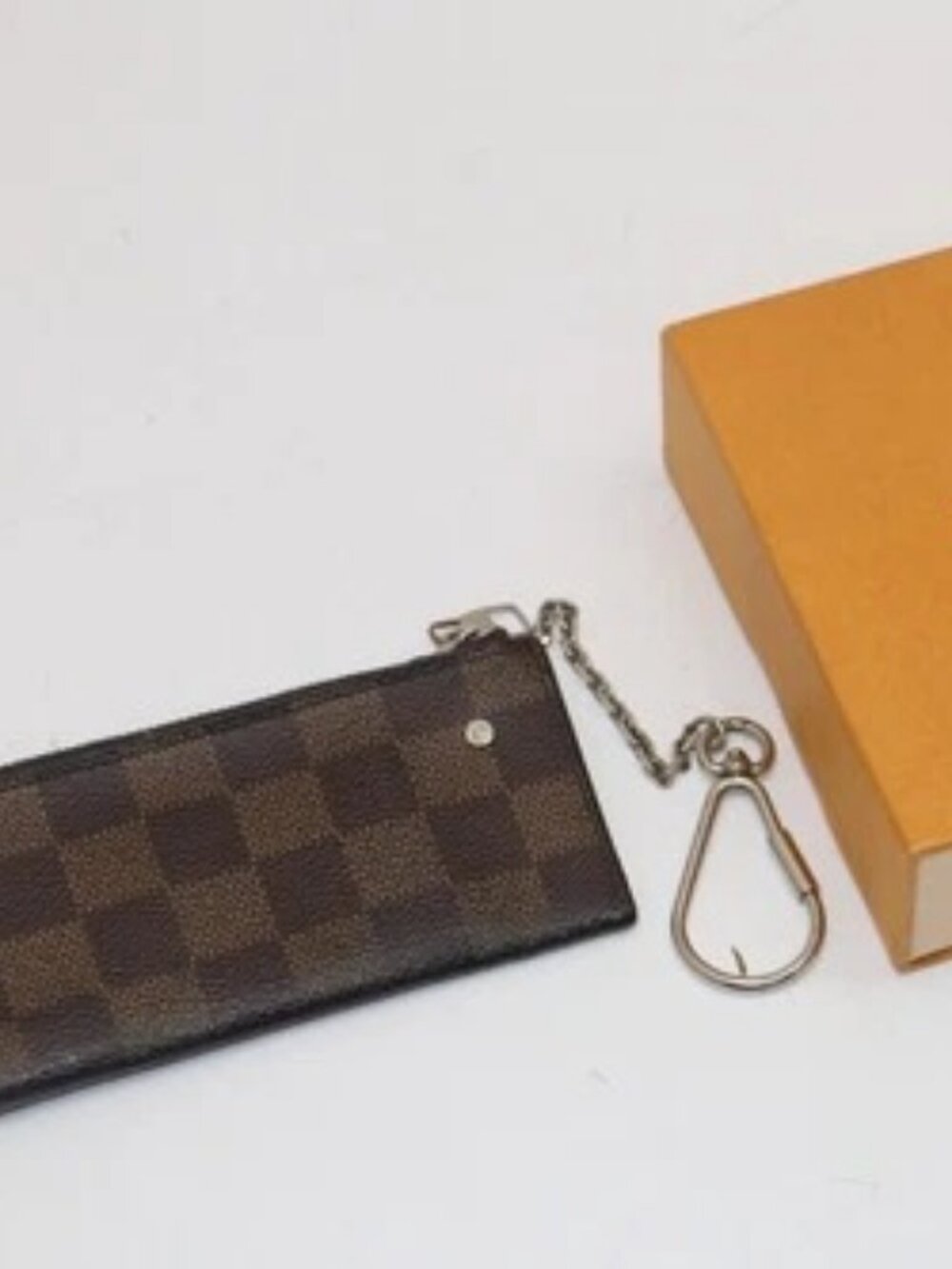Louis Vuitton Key Pouch Cloth Small Wallet - Damier Ebene